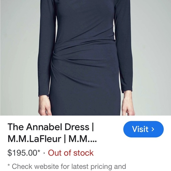 M.M.LaFleur,The Annabel Dress,Blue, Sophisticated Luxury,Excellent Cond.,Size L - Picture 11 of 13